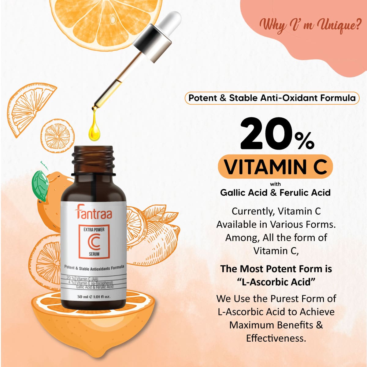 Vitamin C 20% Face Serum - 30ml